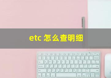 etc 怎么查明细